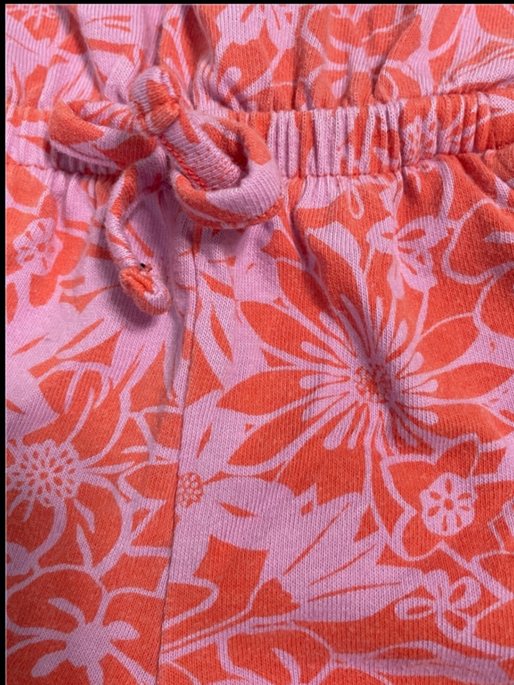 Cat & Jack Pink and Coral Floral Girls' Romper - Picture 3 of 7